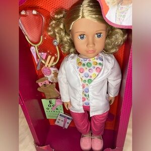 OUR GENERATION 18" FELICIA (DR.)  Doll w/accessories- Brand New in Box!